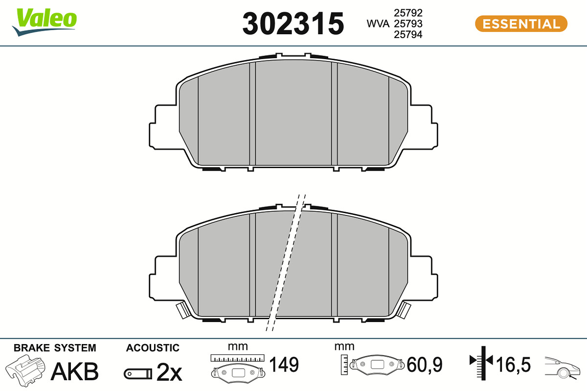 BRAKE PADS FIRST HONDA HR-V II 07.15 FR